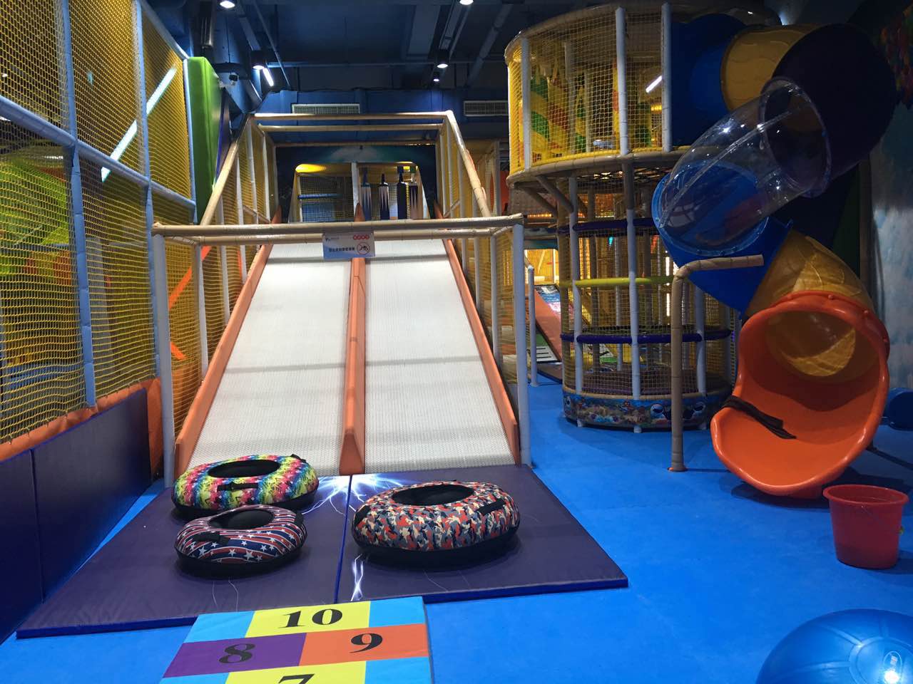 Kids Slide in Soft Playground
