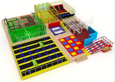 Where is the trampoline park suitable for?