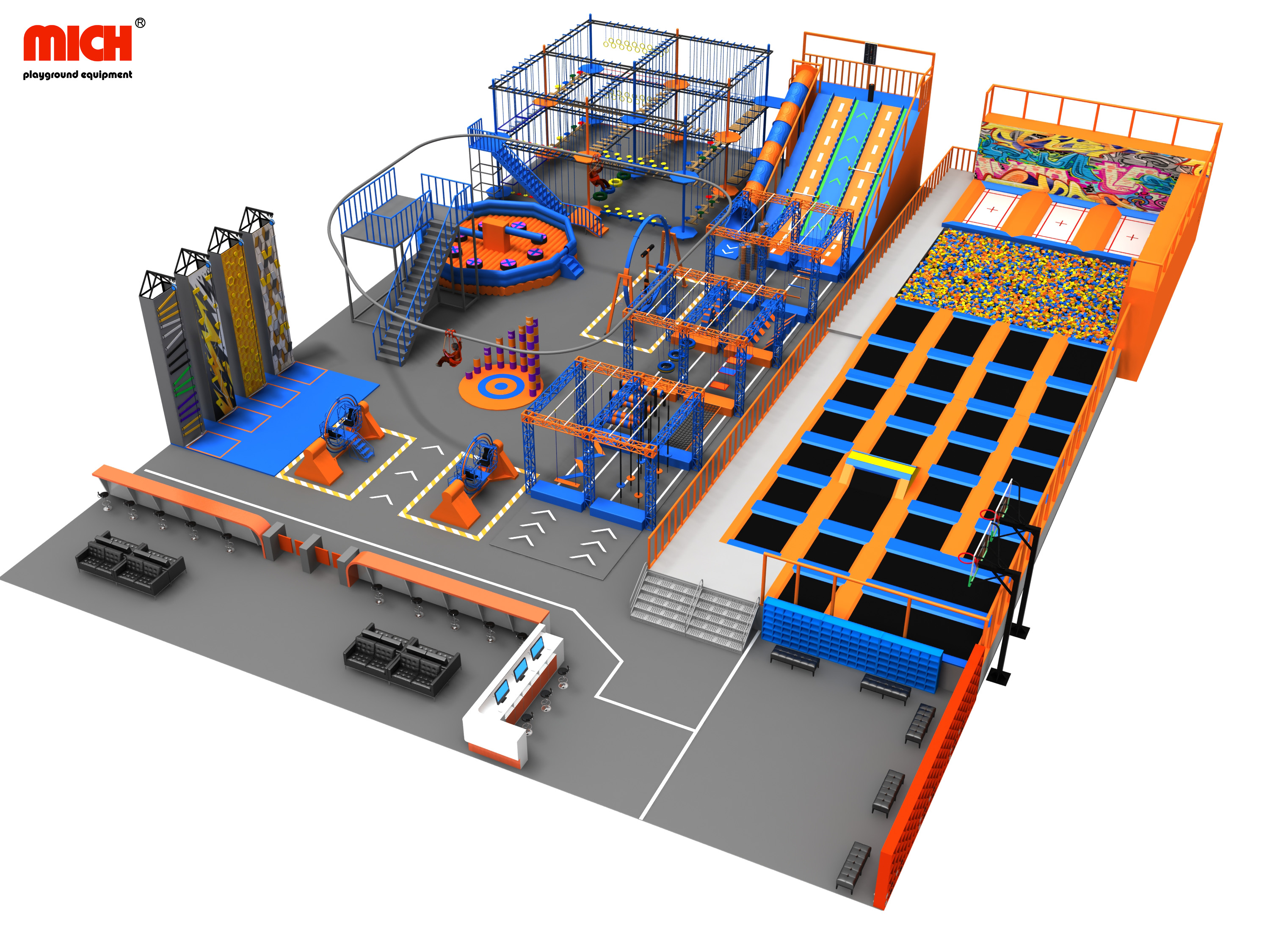 New Concept Trampoline Park And Sports Game