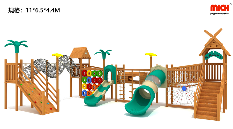 Custom Wooden Toddler Outdoor Play Structure