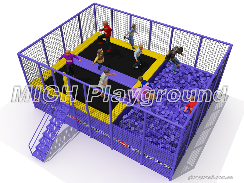 Small Trampoline Park with Foam Pit