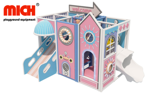 Small Indoor Macaron Cartoon Theme Children's Soft Playground