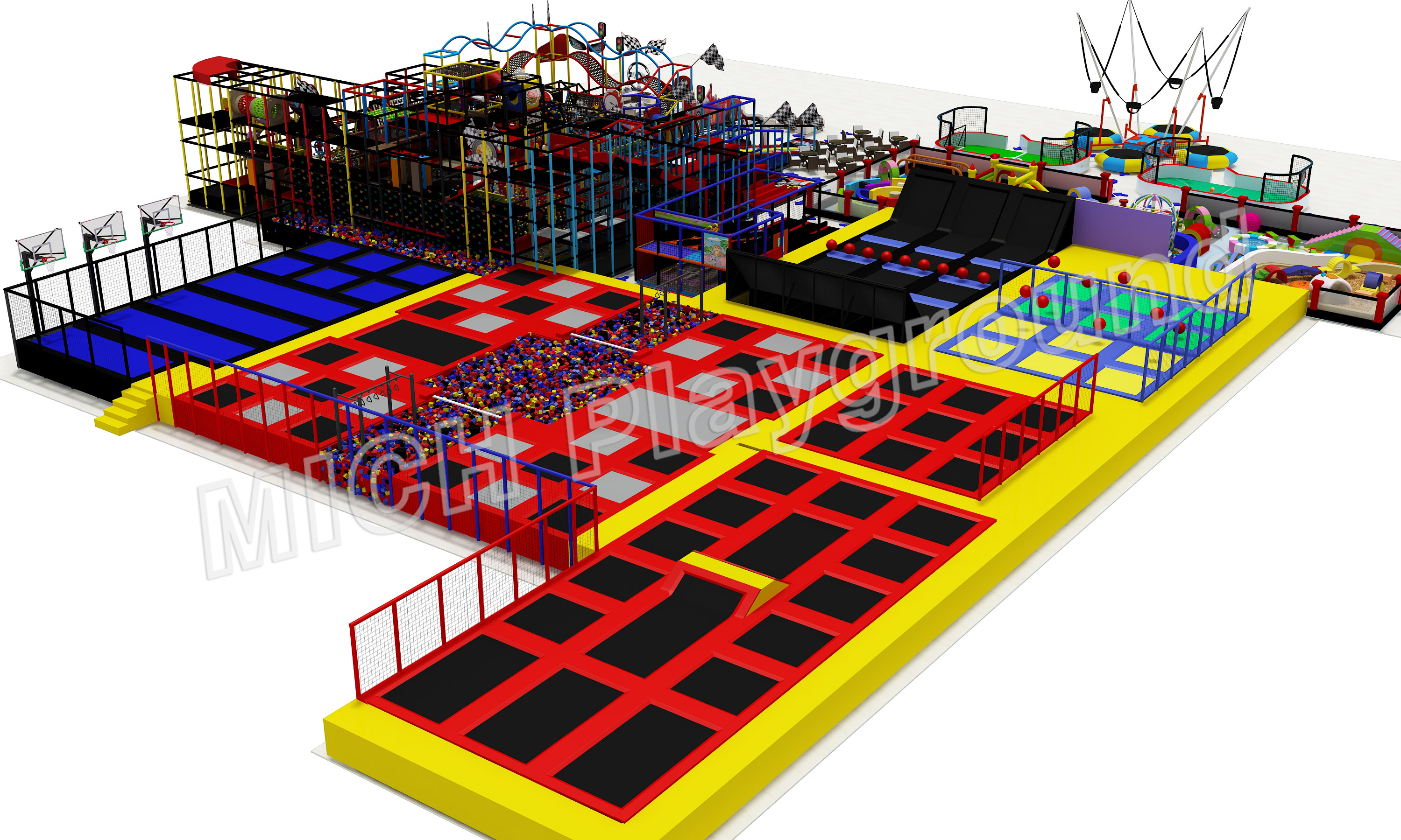 Customized Indoor Playground with Trampoline Park for Sale