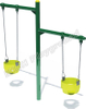 Outdoor playground baby swing 1113A