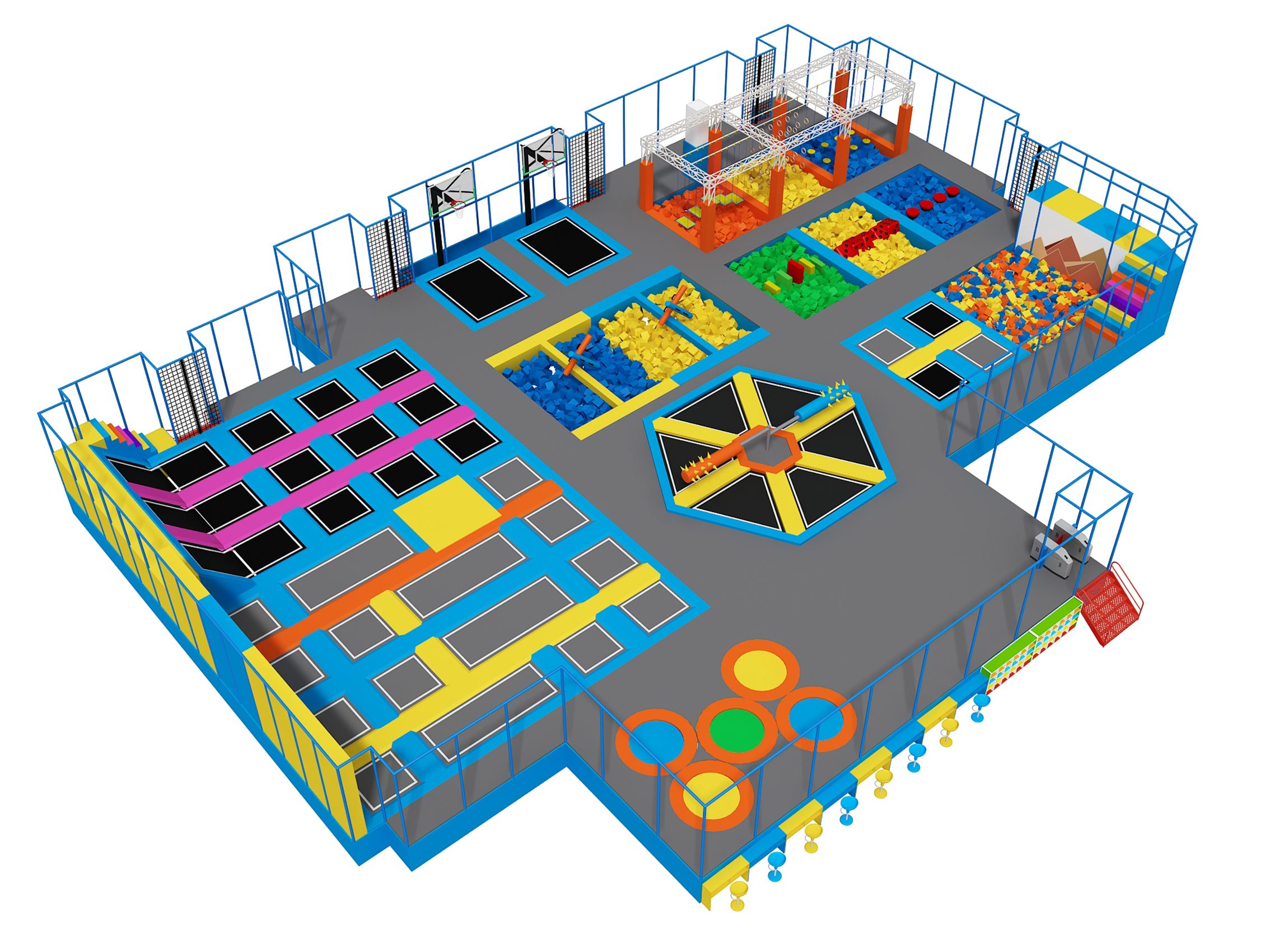 Design of a trampoline park