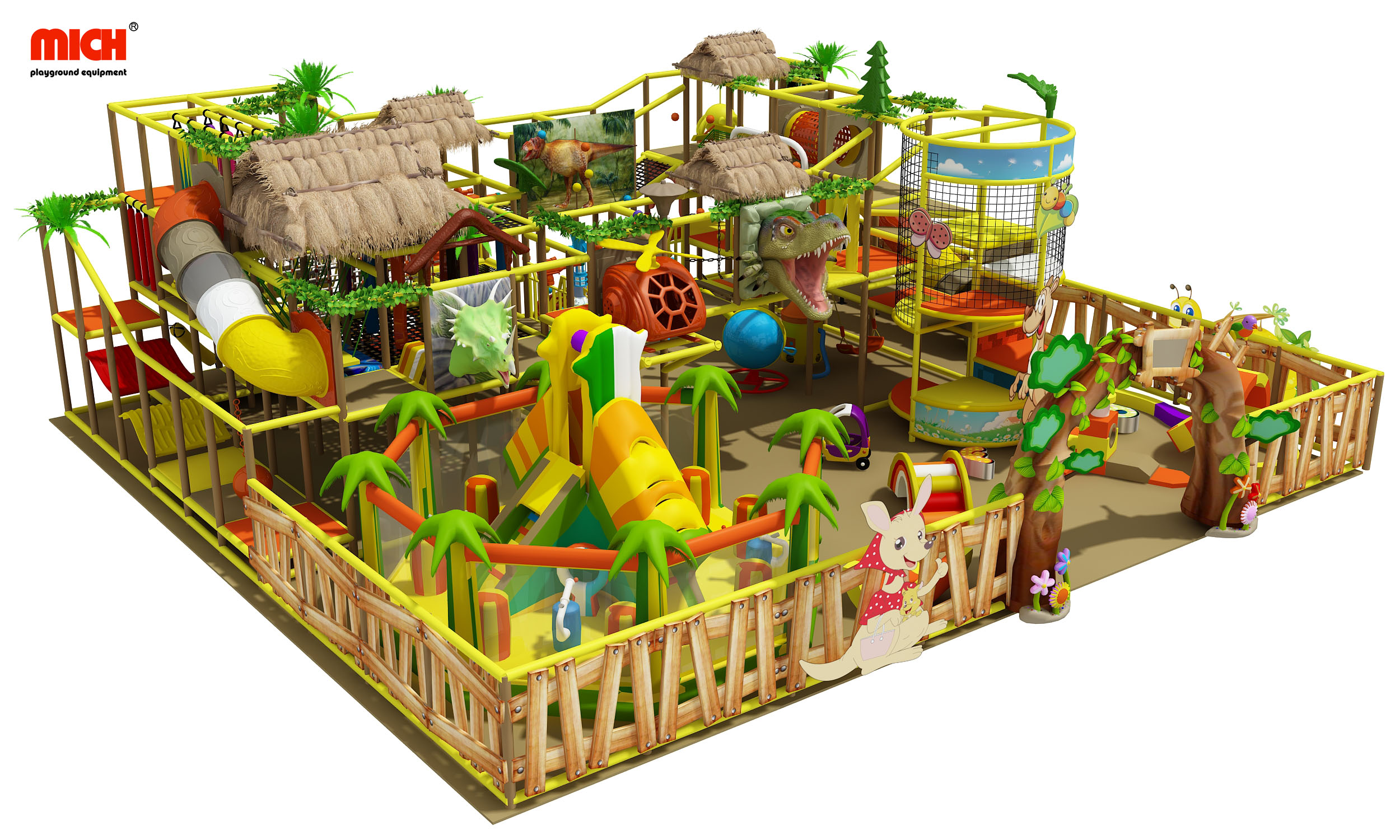 Dinosaur Cottages Themed Kids Soft Playhouse
