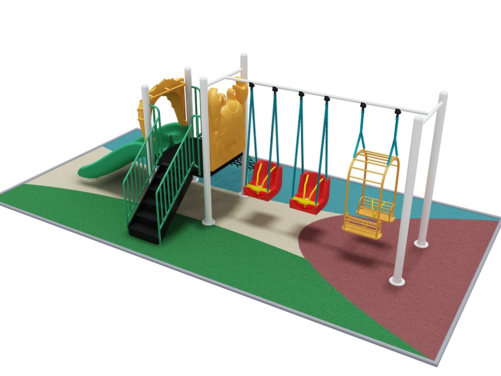 Kids Outdoor Playground with Swings And Slides