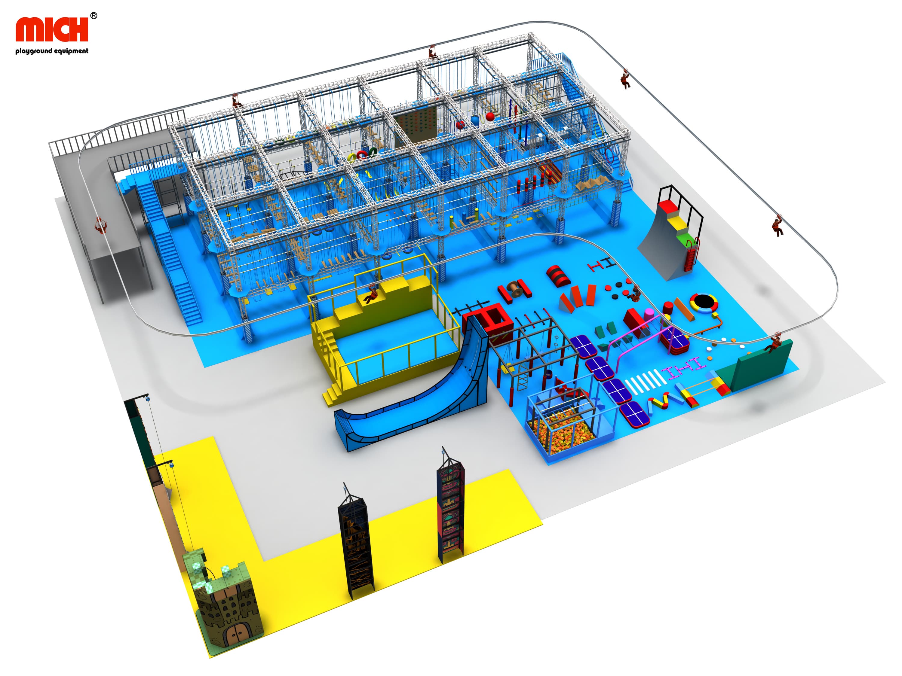 Indoor Sports Center with Rope Course