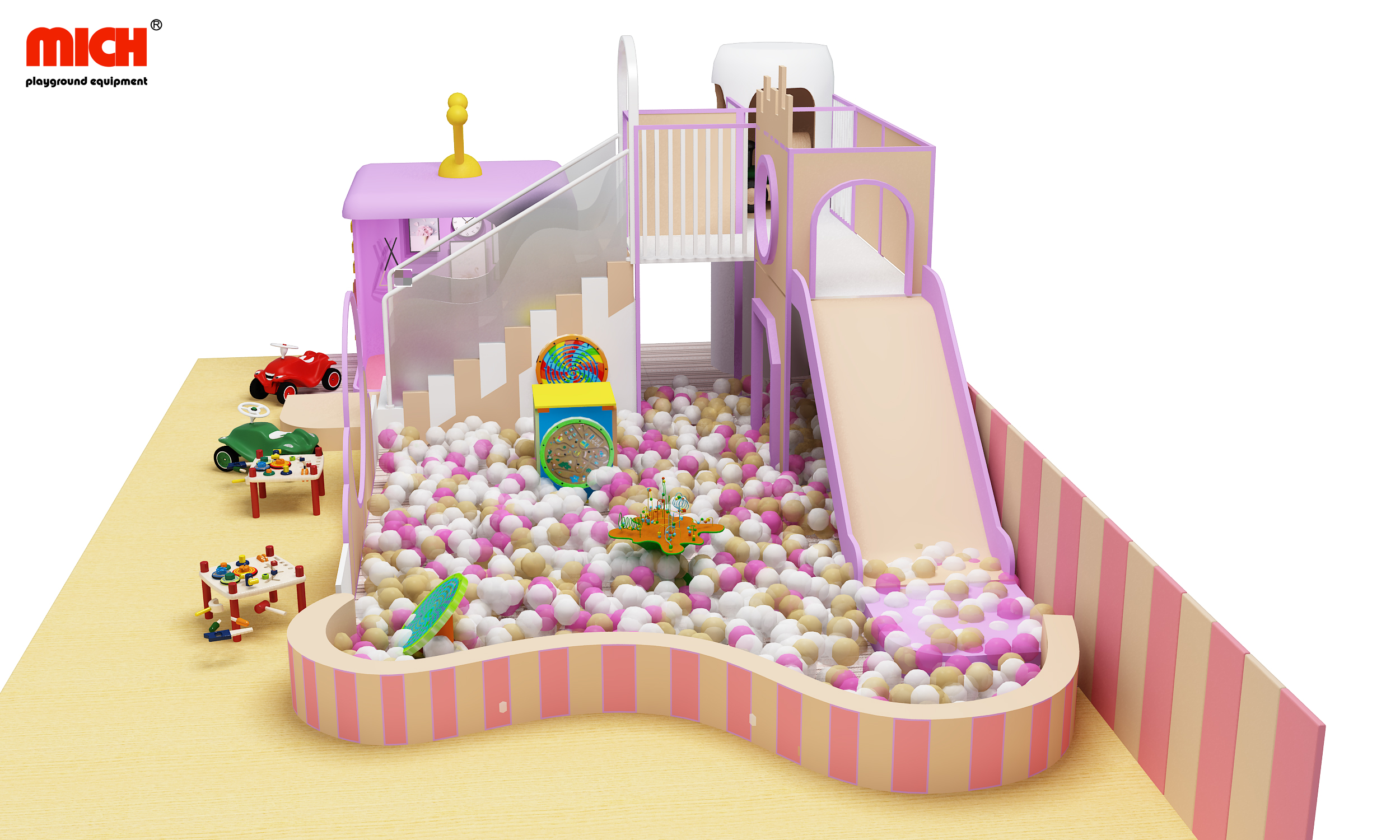 Mich Kids Indoor Soft Ball Pit House for Big Kids