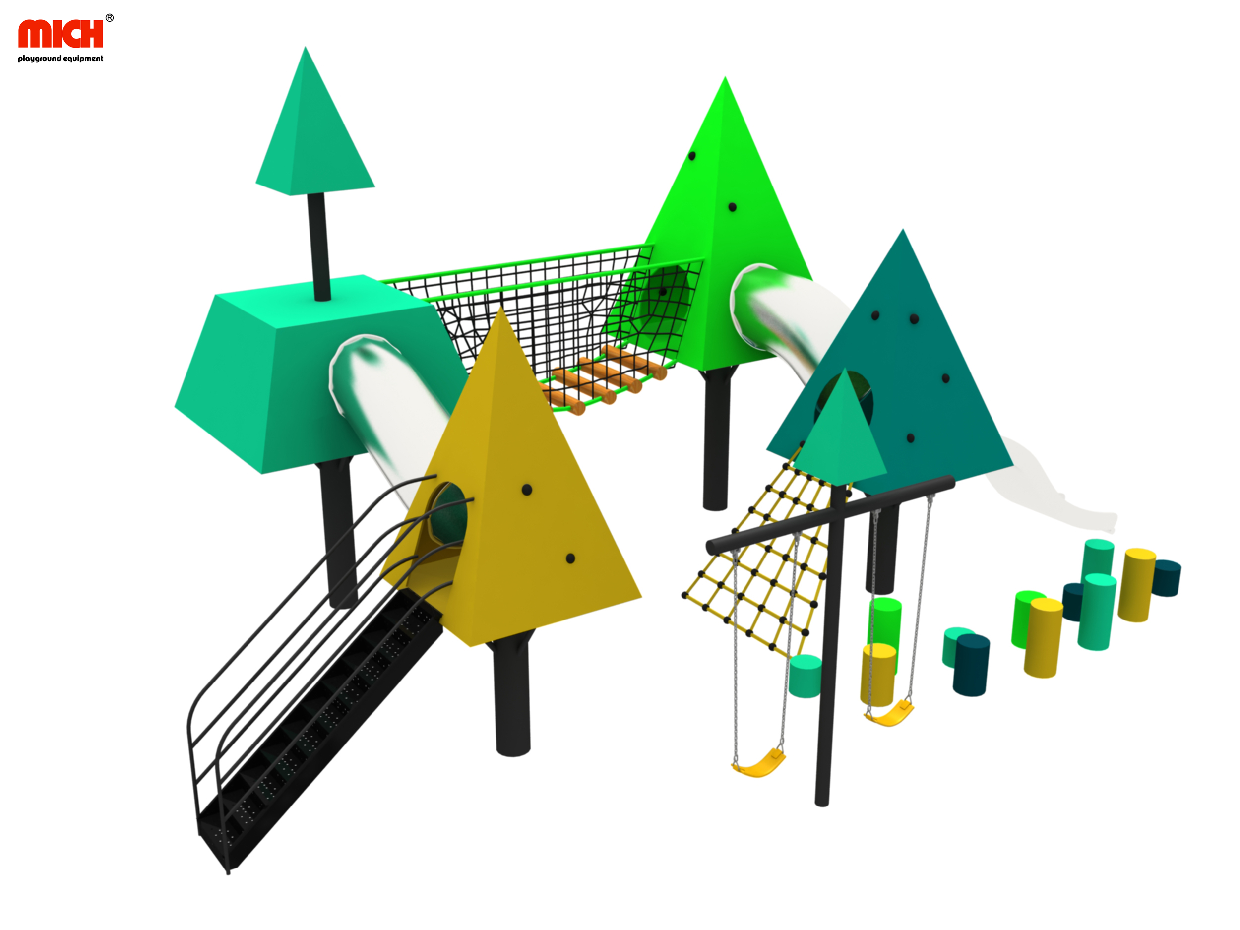 Forest Themed Kids Outdoor Jungle Gym