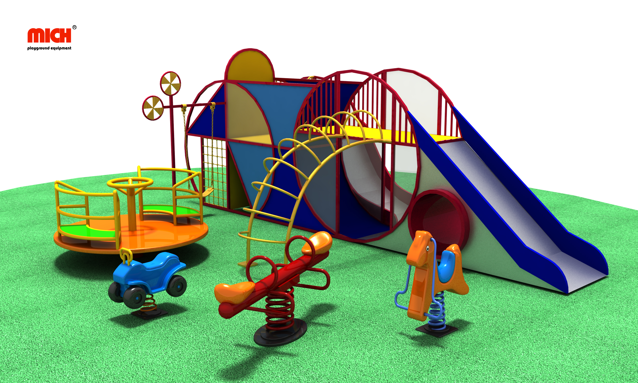 Kids Outdoor Playground with Various Games