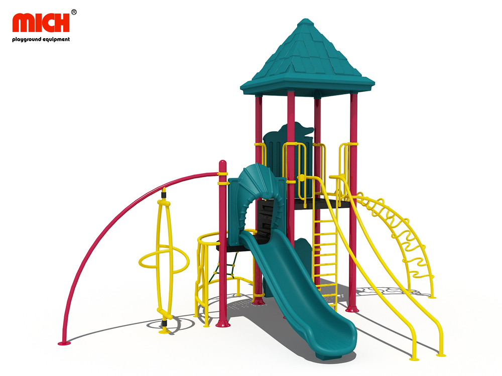 Kids Outdoor Jungle Gym with Slides