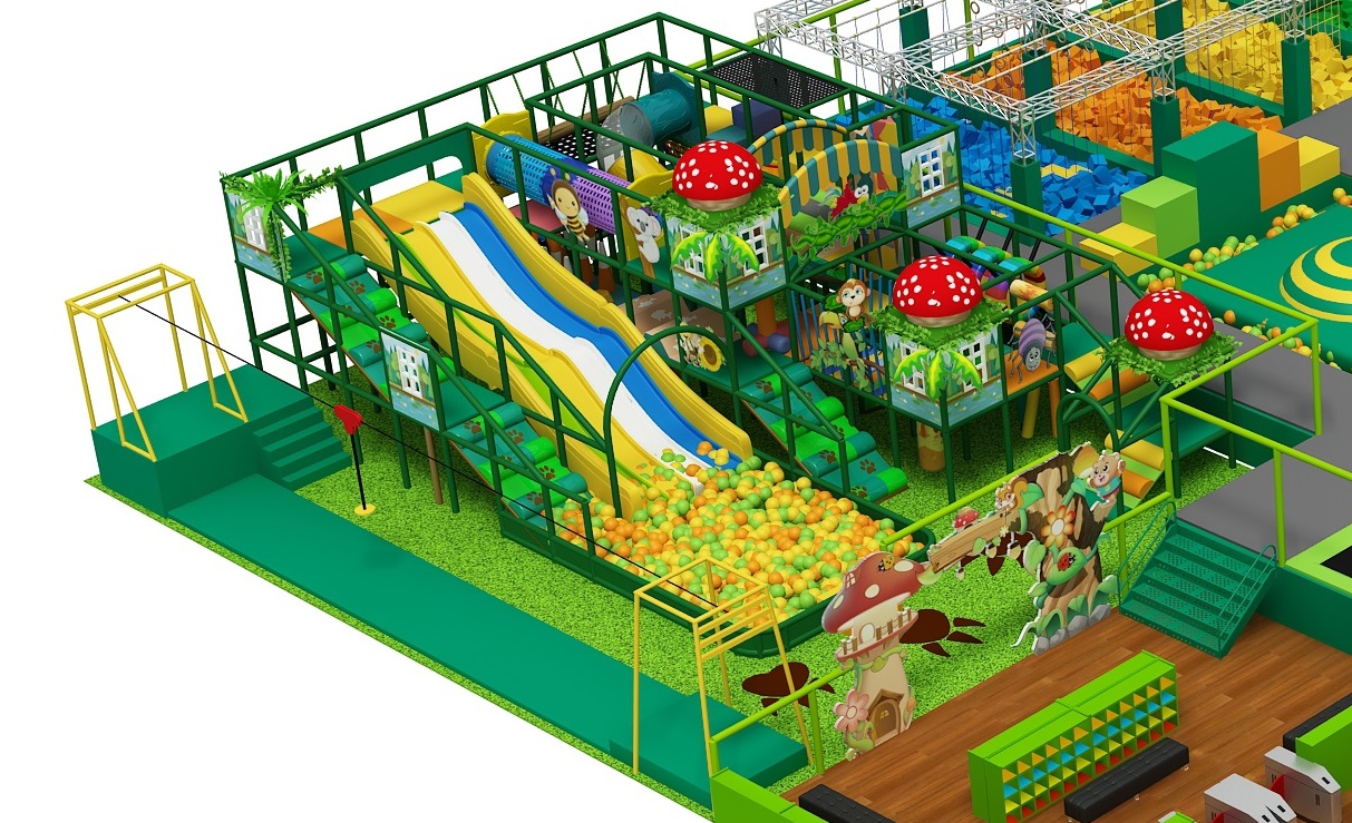 china indoor playground Zipline