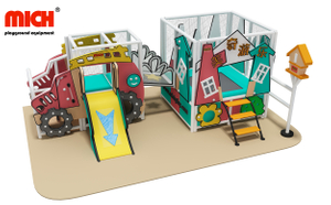 Kids Cartoon Indoor Playground with Trampoline Small Set
