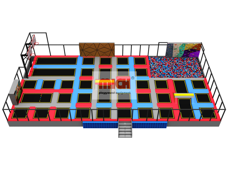 ASTM Certificated Indoor Trampoline Park Mich New Design over 300 Sqm