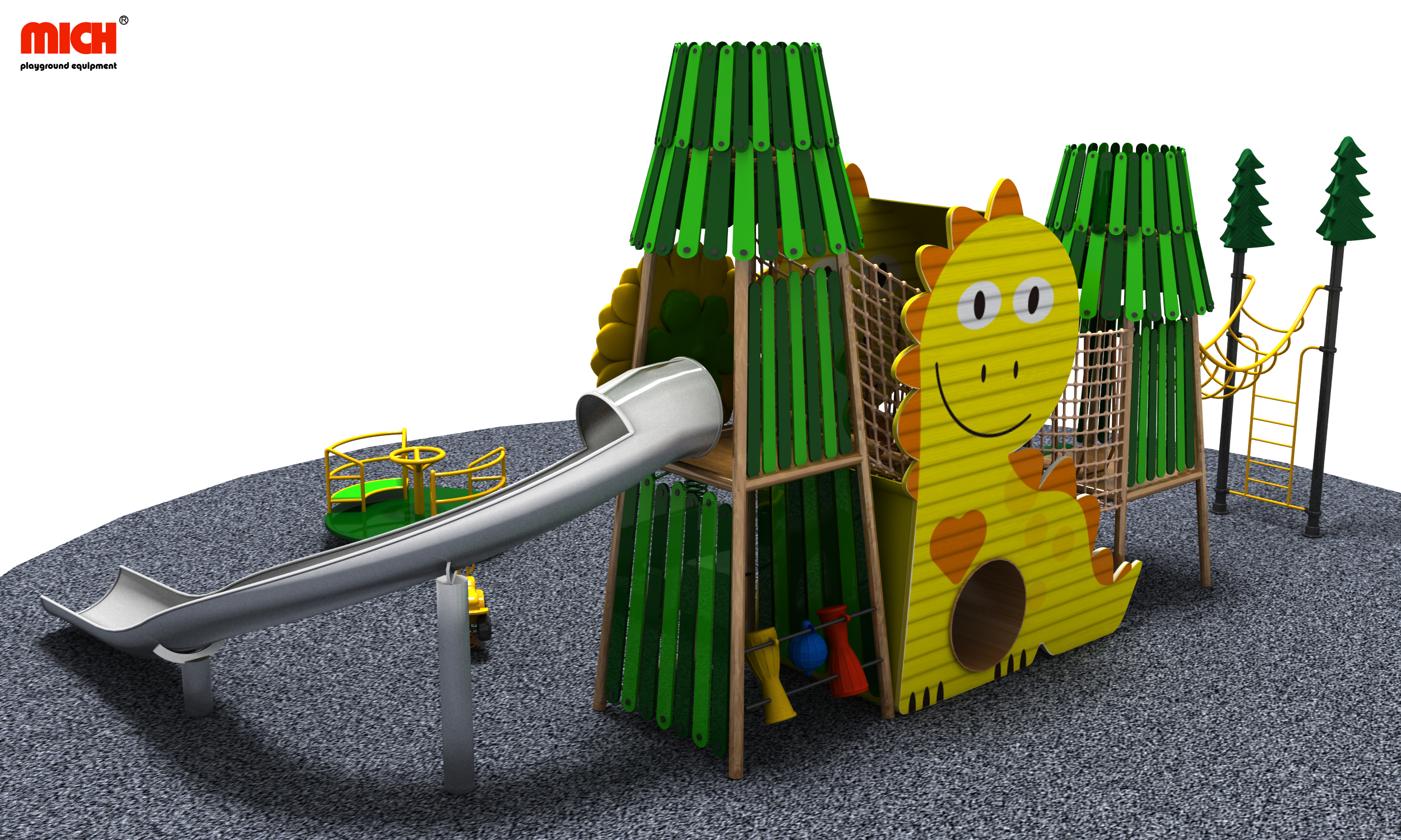 Toddler Outdoor Jungle Gym with Slides