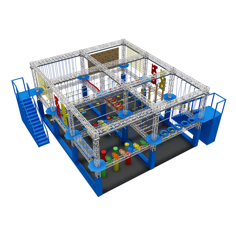 Custom Commercial 2 Levels Rope Course