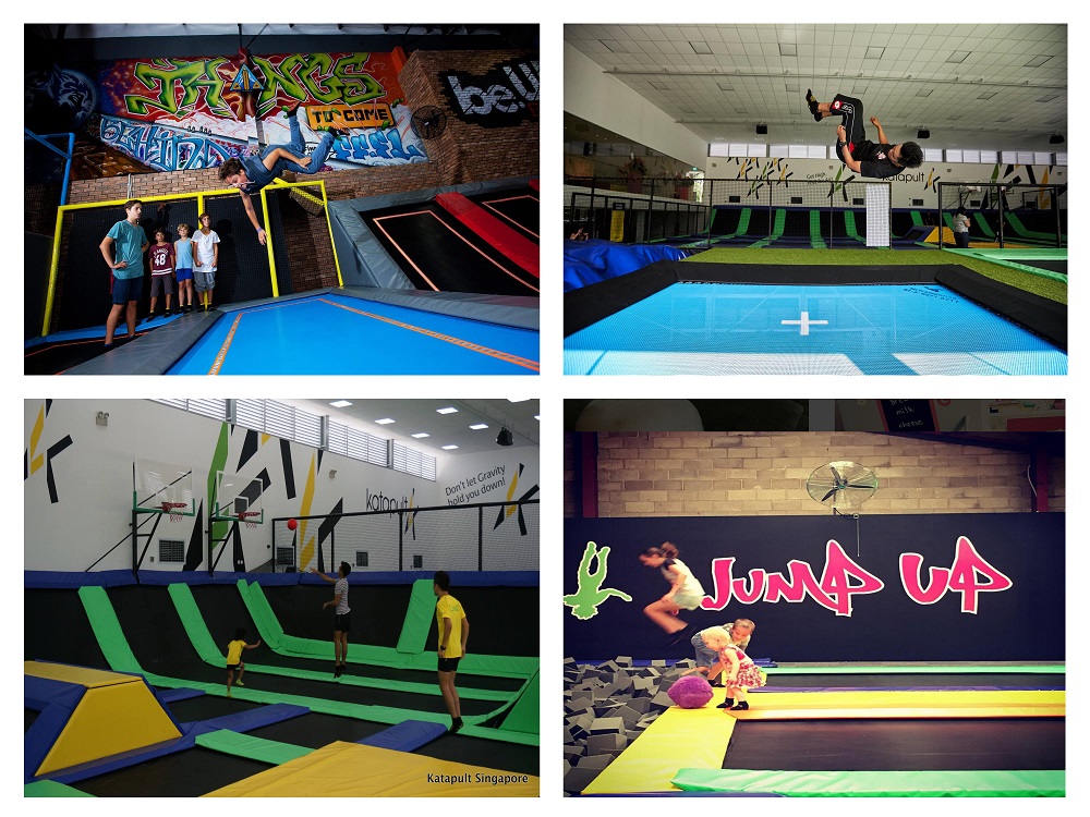 63 Sqm Trampoline Park with Foam Pit Climbing Wall