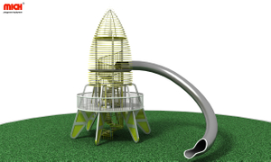 Rocket Shaped Children Outdoor Play Structure