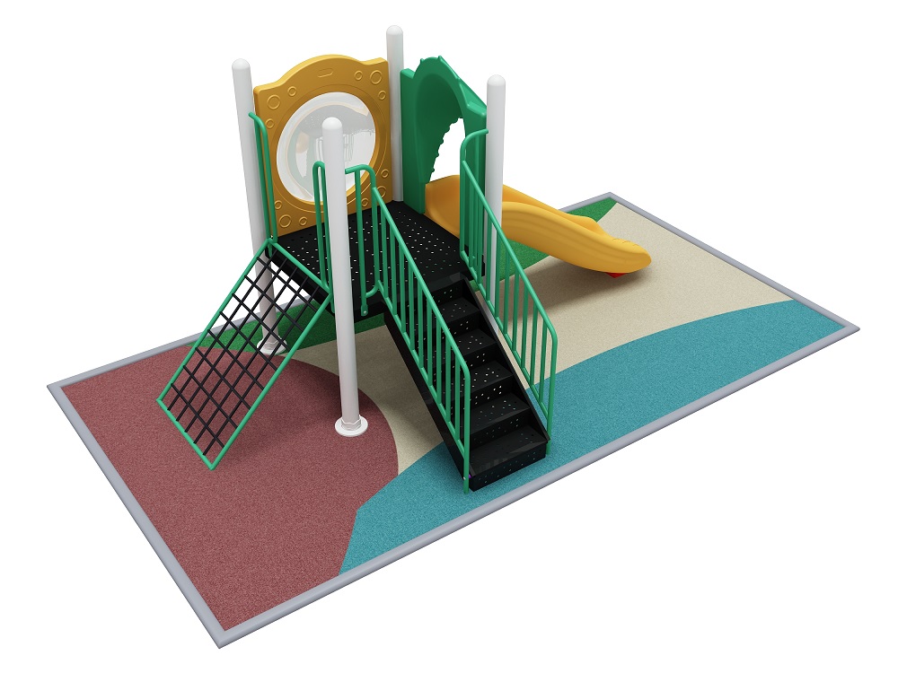 Outdoor Slides And Climbing Net Playground