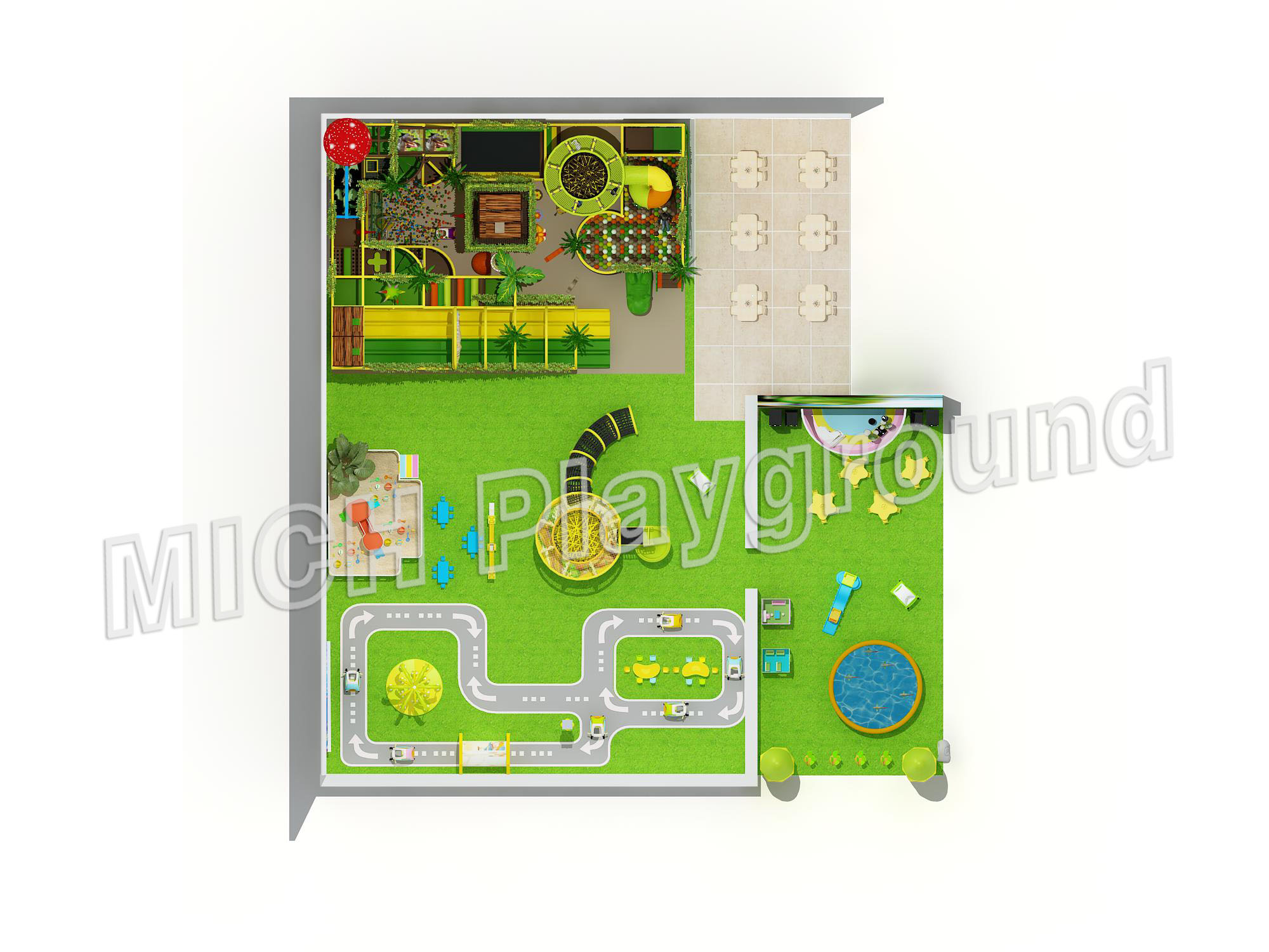 ASTM Certificated Jungle theme indoor play area